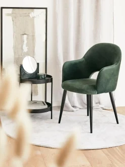 Silla Con Reposabrazos De Terciopelo Rachel