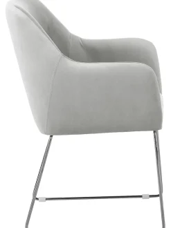 Silla Con Reposabrazos De Terciopelo Isla