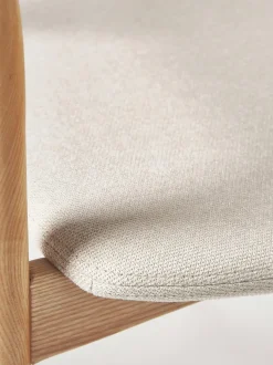 Silla Con Reposabrazos De Madera Con Asiento Tapizado Angelina