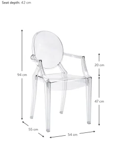 Silla Con Reposabrazos De Diseno Louis Ghost