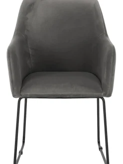 Silla Con Reposabrazos De Terciopelo Isla