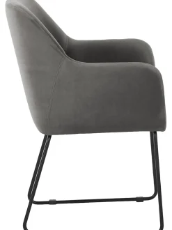 Silla Con Reposabrazos De Terciopelo Isla