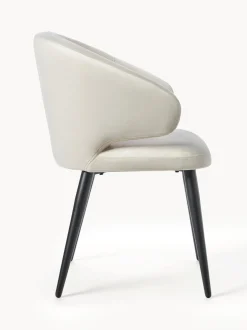 Silla Con Reposabrazos De Terciopelo Celia, Estilo Moderno