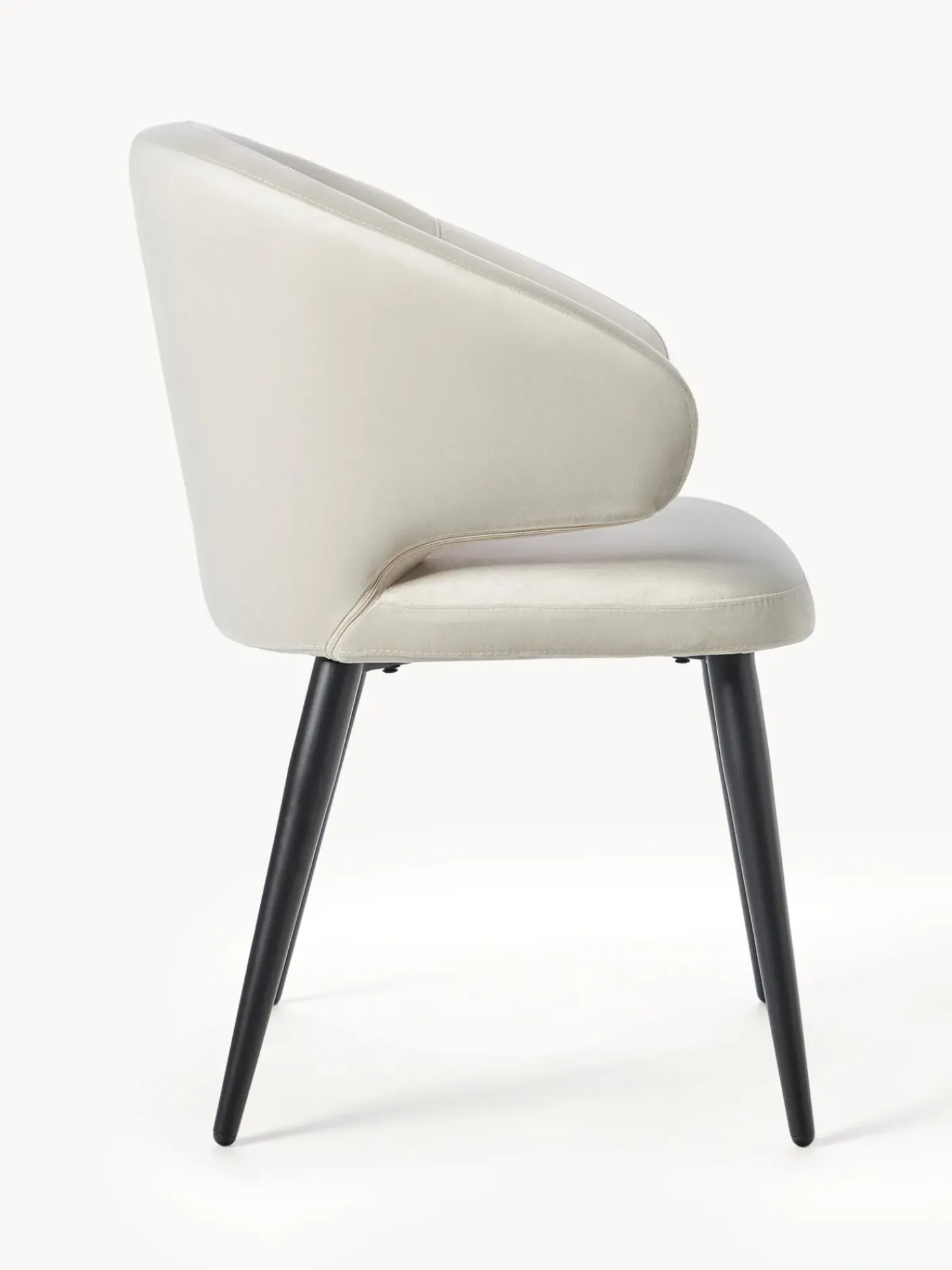 Silla Con Reposabrazos De Terciopelo Celia, Estilo Moderno