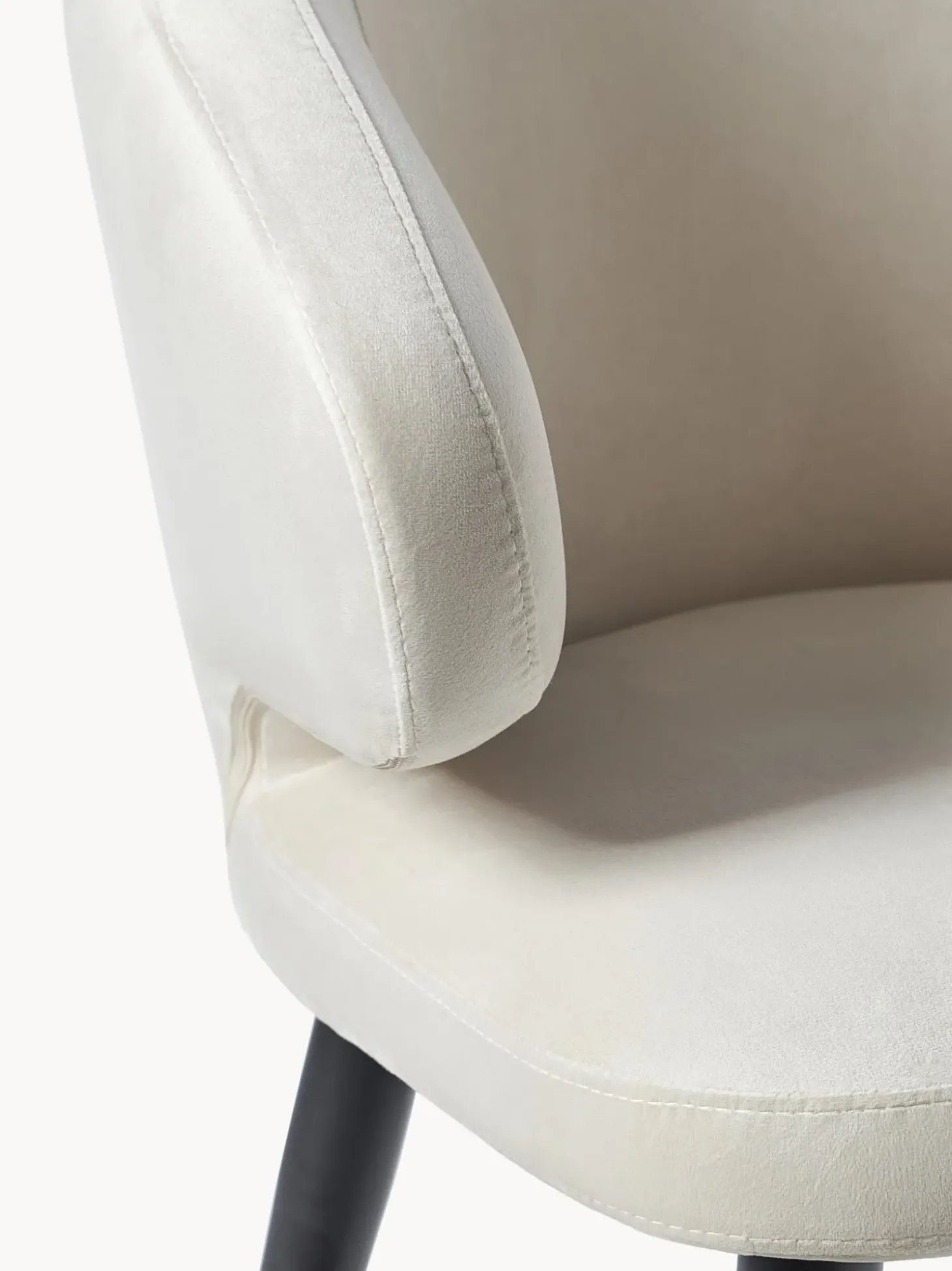 Silla Con Reposabrazos De Terciopelo Celia, Estilo Moderno