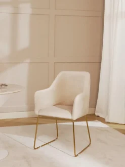 Silla Con Reposabrazos De Terciopelo Isla