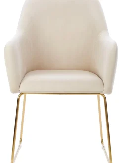 Silla Con Reposabrazos De Terciopelo Isla