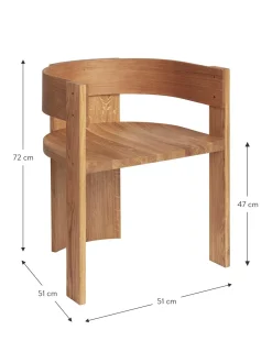 Silla Con Reposabrazos De Madera Collector