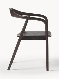 Silla Con Reposabrazos De Madera Angelina