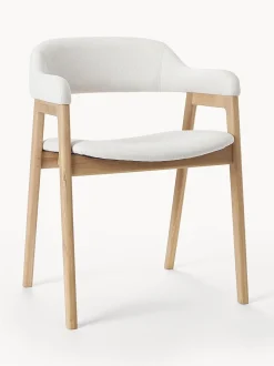 Silla Con Reposabrazos De Madera Santiano