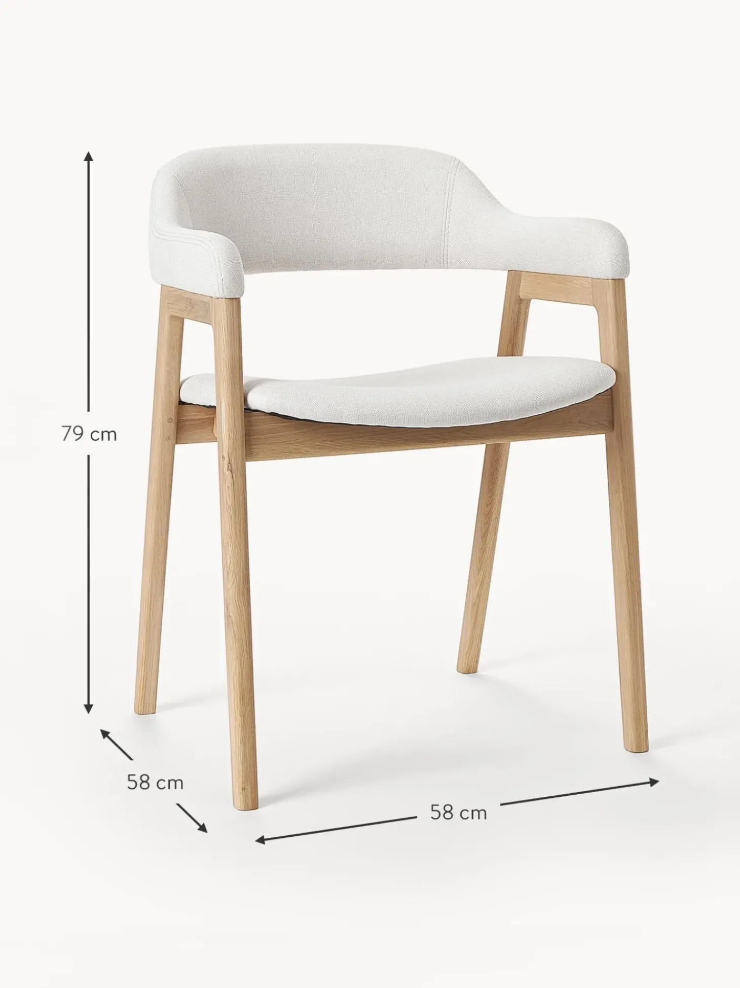 Silla Con Reposabrazos De Madera Santiano