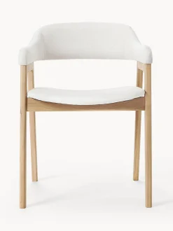 Silla Con Reposabrazos De Madera Santiano