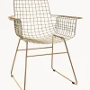 Silla Con Reposabrazos De Metal Wire