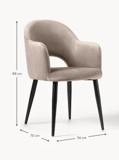 Silla Con Reposabrazos De Terciopelo Rachel