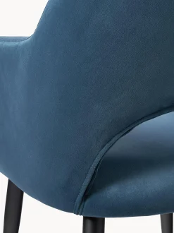 Silla Con Reposabrazos De Terciopelo Rachel