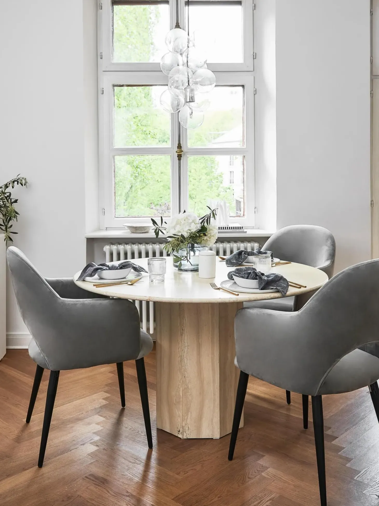 Silla Con Reposabrazos De Terciopelo Rachel