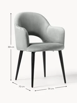 Silla Con Reposabrazos De Terciopelo Rachel