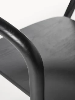 Silla Con Reposabrazos De Madera Angelina