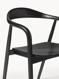 Silla Con Reposabrazos De Madera Angelina