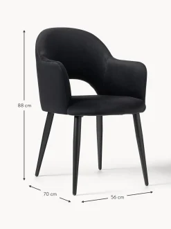 Silla Con Reposabrazos De Terciopelo Rachel