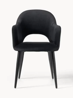 Silla Con Reposabrazos De Terciopelo Rachel