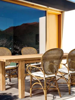 Silla Con Reposabrazos De Ratan Edelina