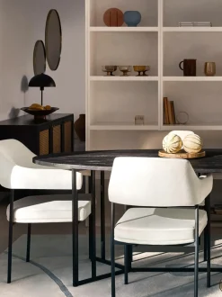 Silla Con Reposabrazos De Terciopelo Zoe