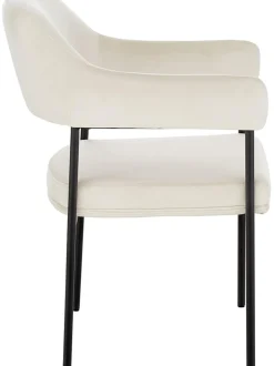 Silla Con Reposabrazos De Terciopelo Zoe