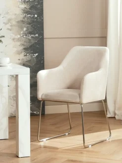 Silla Con Reposabrazos De Terciopelo Isla