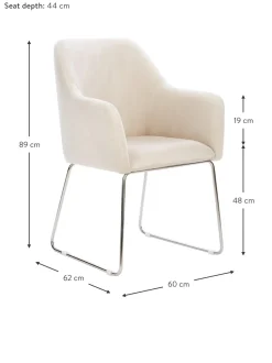 Silla Con Reposabrazos De Terciopelo Isla