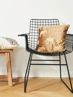 Silla Con Reposabrazos De Metal Wire