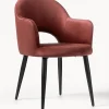 Silla Con Reposabrazos De Terciopelo Rachel