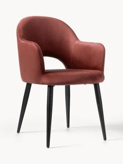 Silla Con Reposabrazos De Terciopelo Rachel