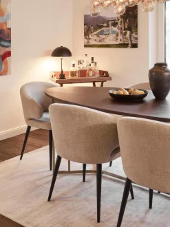 Silla Con Reposabrazos De Tejido Boucle Celia