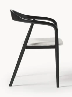 Silla Con Reposabrazos De Madera Con Asiento Tapizado Angelina