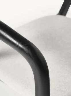 Silla Con Reposabrazos De Madera Con Asiento Tapizado Angelina