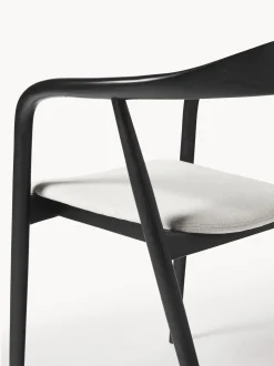 Silla Con Reposabrazos De Madera Con Asiento Tapizado Angelina