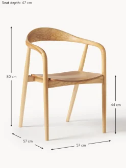 Silla Con Reposabrazos De Madera Angelina