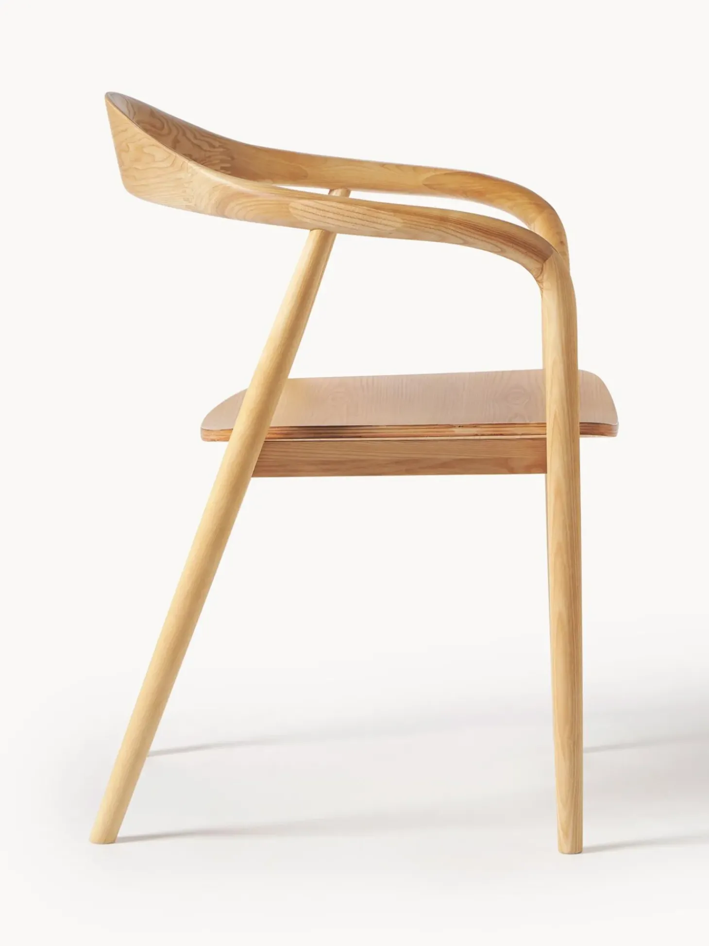 Silla Con Reposabrazos De Madera Angelina