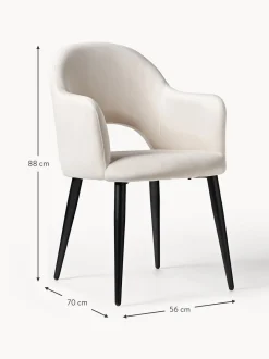 Silla Con Reposabrazos De Terciopelo Rachel