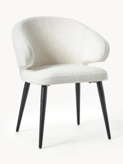 Silla Con Reposabrazos De Tejido Boucle Celia