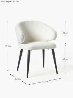 Silla Con Reposabrazos De Tejido Boucle Celia