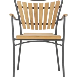 Silla Con Reposabrazos De Madera Para Exterior Hard & Ellen