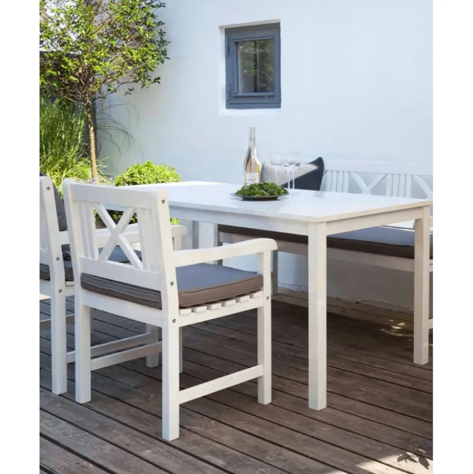 Silla Con Reposabrazos Para Exterior De Madera Rosenborg