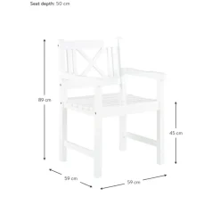 Silla Con Reposabrazos Para Exterior De Madera Rosenborg