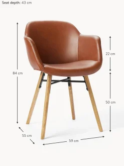 Silla Con Reposabrazos Pequena De Cuero Sintetico Fiji