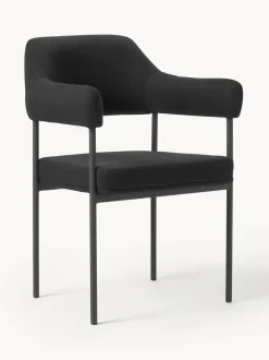 Silla Con Reposabrazos Tapizada Zoe