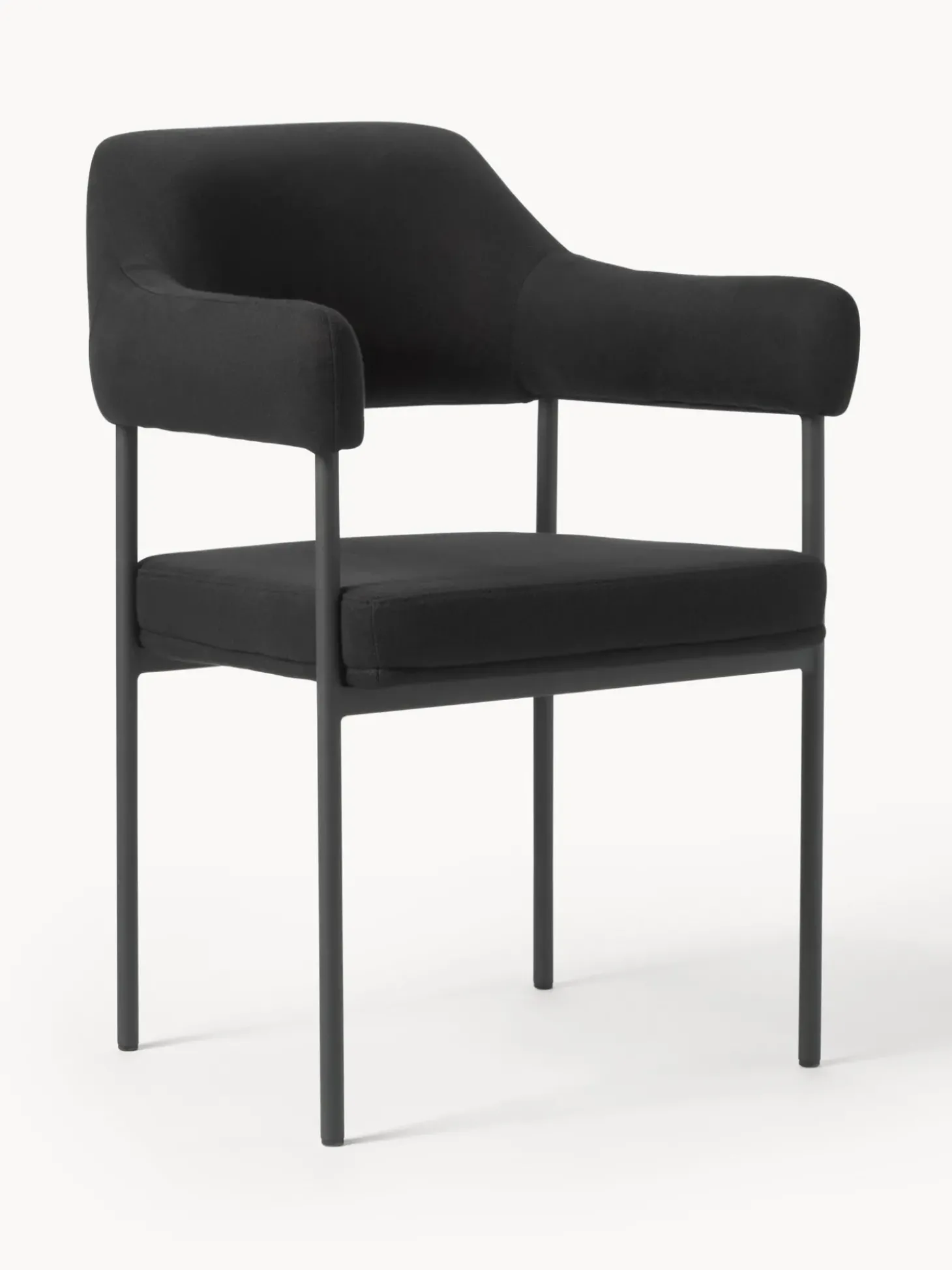 Silla Con Reposabrazos Tapizada Zoe