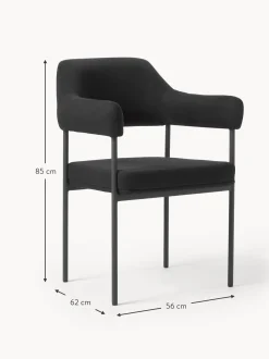 Silla Con Reposabrazos Tapizada Zoe