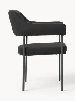 Silla Con Reposabrazos Tapizada Zoe